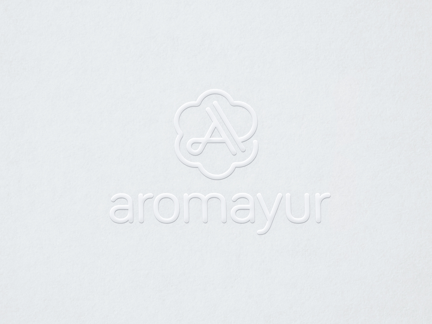 Aromayur logo en relief
